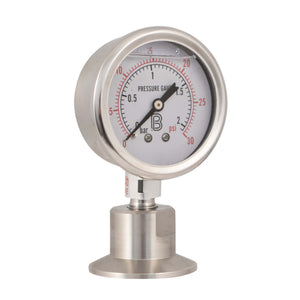 1.5" Tri-Clamp 0-30psi Pressure Gauge